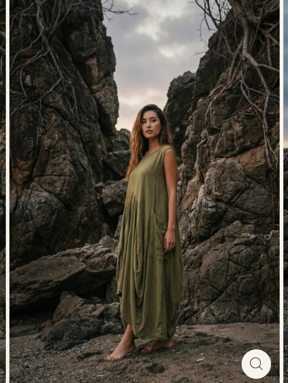 Thaluta Midaxi Dress Wayan Olive
